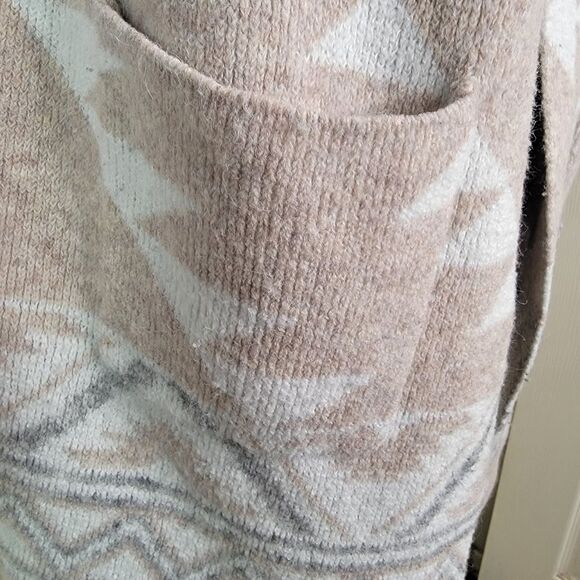 Frye Southwest Print Open Front Cardigan Sweater Medium - Picture 3 of 5
